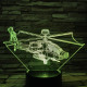 Helikopter 7 színű 3D led lámpa