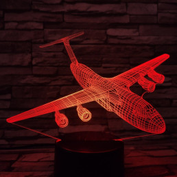 Utasszállító repülőgép 7 színű 3D led lámpa