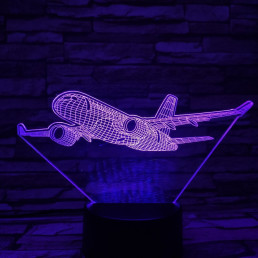 Airbus A220 repülőgép 7 színű 3D led lámpa