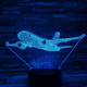 Airbus A220 repülőgép 7 színű 3D led lámpa