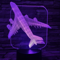 Boeing B747 Utasszállító 7 színű 3D led lámpa