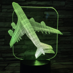 Boeing B747 Utasszállító 7 színű 3D led lámpa