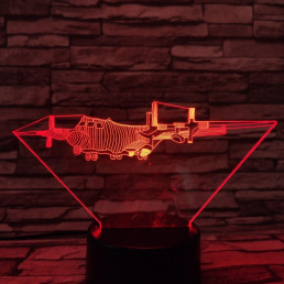 Katonai repülőgép 7 színű 3D led lámpa