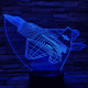 Vadász repülőgép  7 színű 3D led lámpa