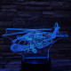 Helikopter UH-66L 7 színű 3D led lámpa