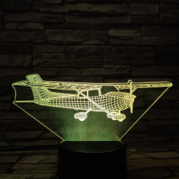 Cessna-172 repülőgép 7 színű 3D led lámpa