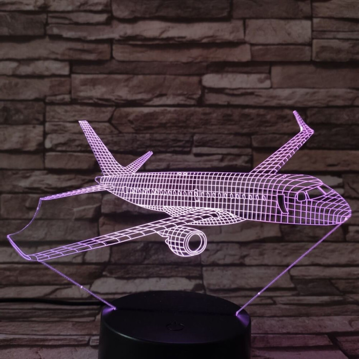 Utasszállító repülő 7 színű 3D led lámpa
