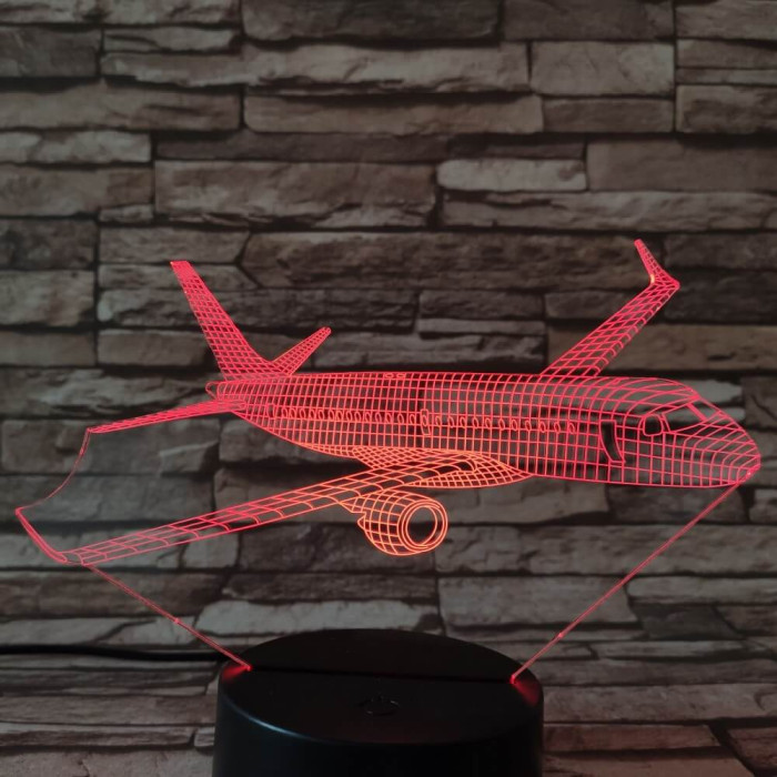 Utasszállító repülő 7 színű 3D led lámpa