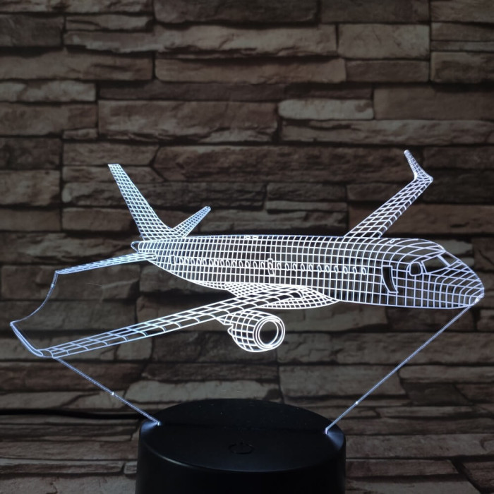 Utasszállító repülő 7 színű 3D led lámpa