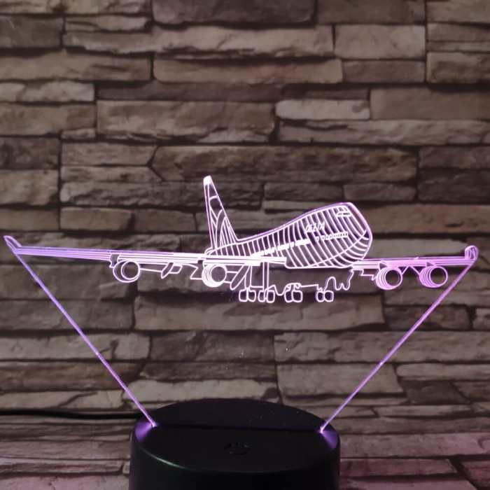 Repülő Utasszállító  7 színű 3D led lámpa