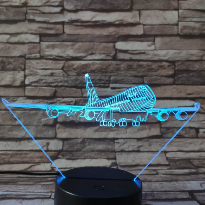 Repülő Utasszállító  7 színű 3D led lámpa