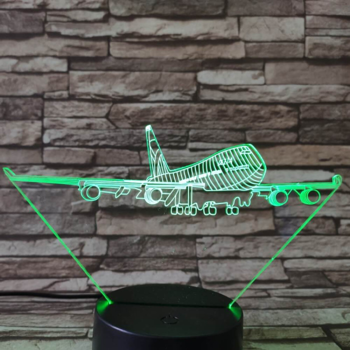 Repülő Utasszállító  7 színű 3D led lámpa