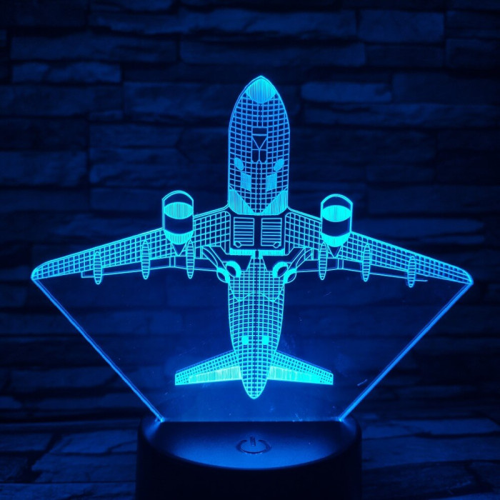 Repülő 4 7 színű 3D led lámpa