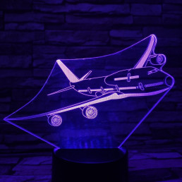 Repülő Utasszállító  7 színű 3D led lámpa