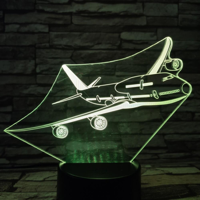 Repülő Utasszállító  7 színű 3D led lámpa