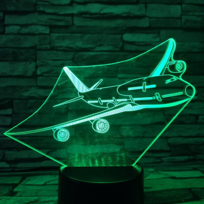 Repülő Utasszállító  7 színű 3D led lámpa