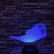 Hajó légpárnákkal 7 színű 3D led lámpa