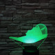 Hajó légpárnákkal 7 színű 3D led lámpa