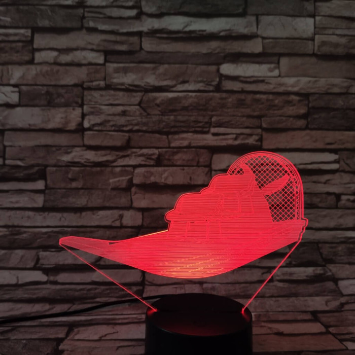 Hajó légpárnákkal 7 színű 3D led lámpa