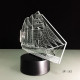 Vitorlás Hajó 7 színű 3D led lámpa
