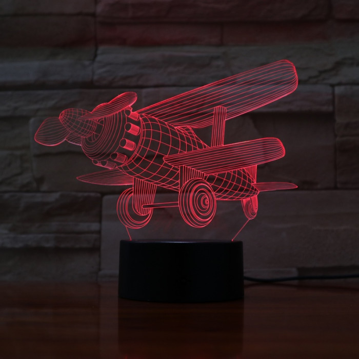 Repülő dupla szárnyú 7 színű 3D led lámpa