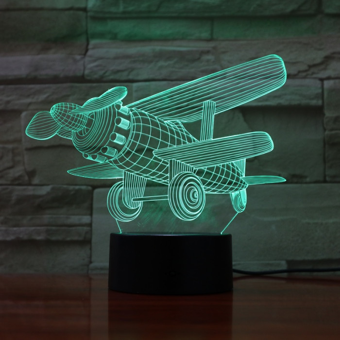 Repülő dupla szárnyú 7 színű 3D led lámpa