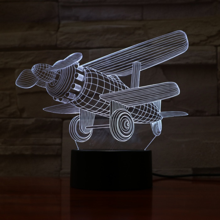 Repülő dupla szárnyú 7 színű 3D led lámpa