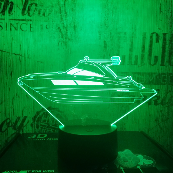 Jacht  7 színű  3D led lámpa