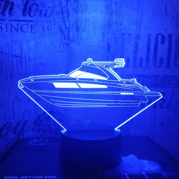 Jacht  7 színű  3D led lámpa