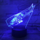 Helikopter 7 színű 3D led lámpa