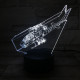 Helikopter 7 színű 3D led lámpa