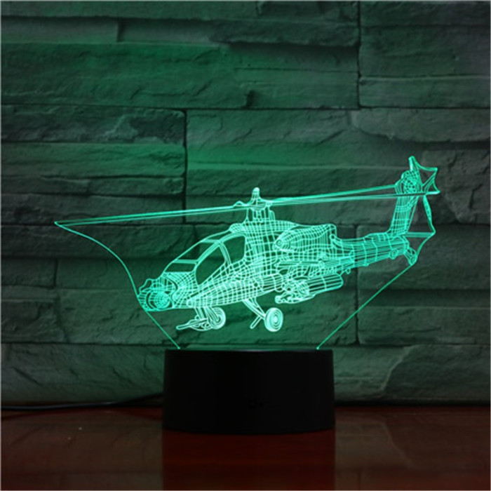 Vadász Helikopter 3D led lámpa