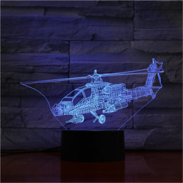 Vadász Helikopter 3D led lámpa