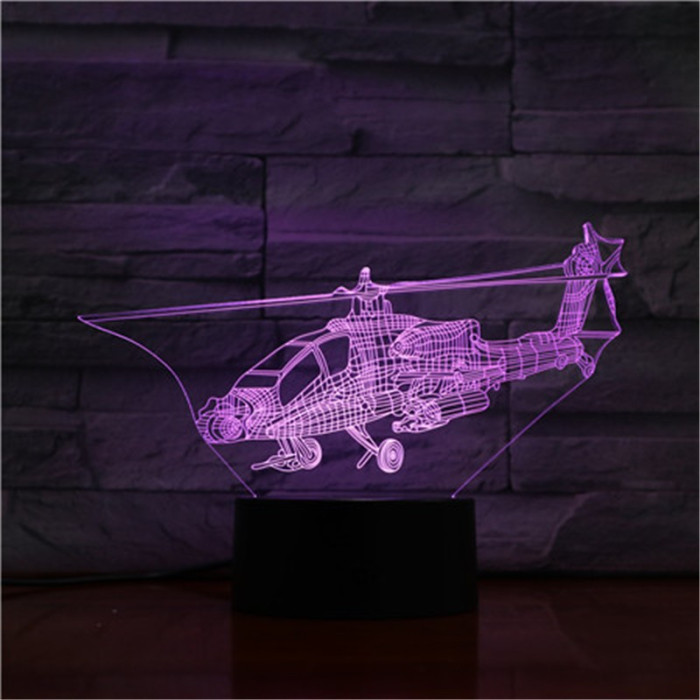 Vadász Helikopter 3D led lámpa