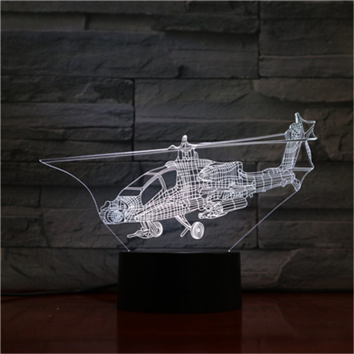 Vadász Helikopter 3D led lámpa