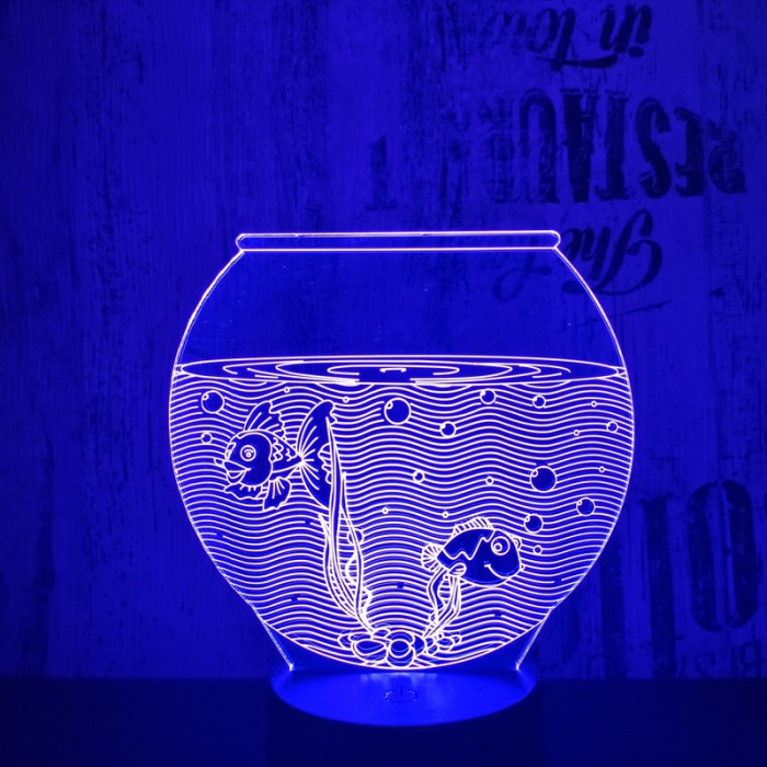 Akvárium 3D led lámpa