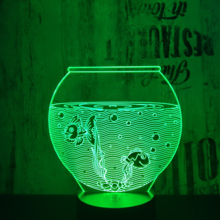 Akvárium 3D led lámpa