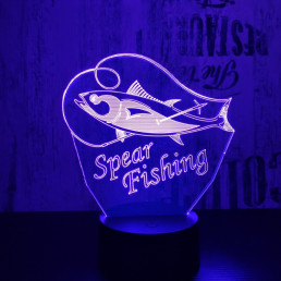 Lándzsás horgászat 7 színű 3D led lámpa