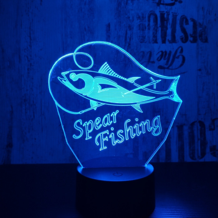 Lándzsás horgászat 7 színű 3D led lámpa