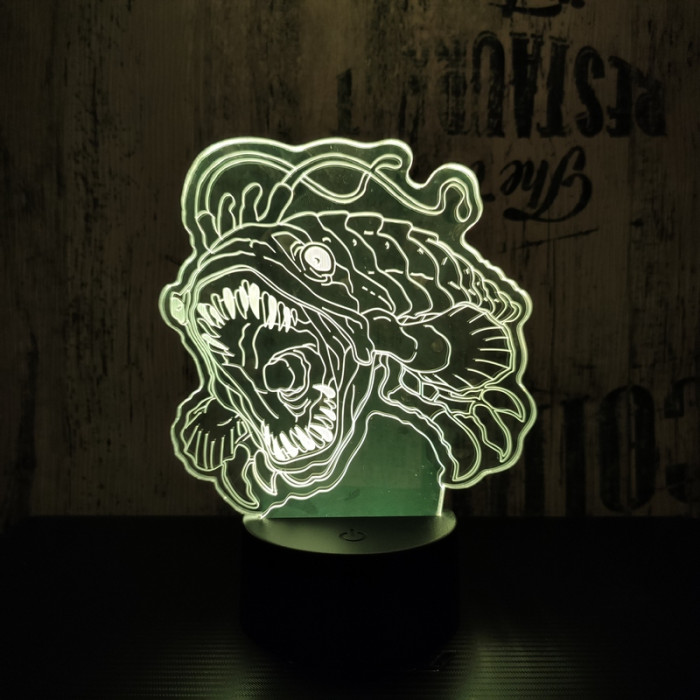 Naboo- i hal 7 színű 3D led lámpa