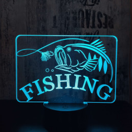 Fishing 3D 7 színű led lámpa