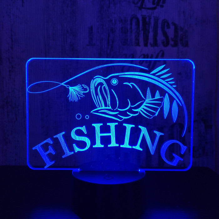 Fishing 3D 7 színű led lámpa