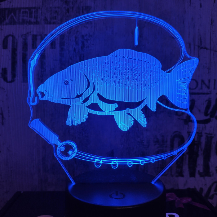 Ponty horgászat 3D led lámpa