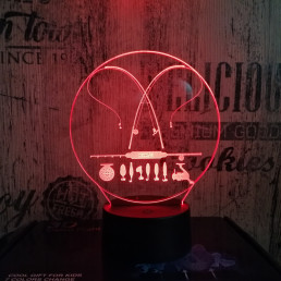 Horgász 7 szinű 3D led lámpa