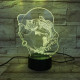 Horgász 7 színű 3D led lámpa