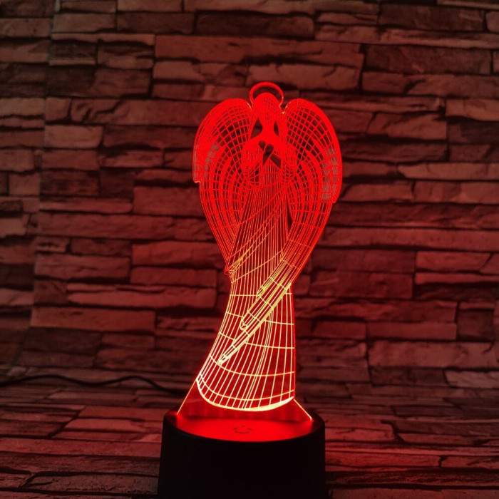 Angyal 7 színű 3D led lámpa