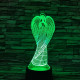 Angyal 7 színű 3D led lámpa