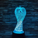 Angyal 7 színű 3D led lámpa