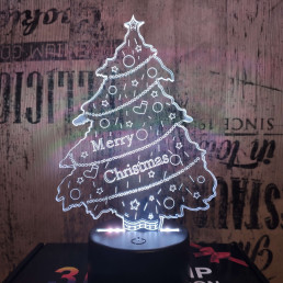 Karácsonyfa 3D led lámpa