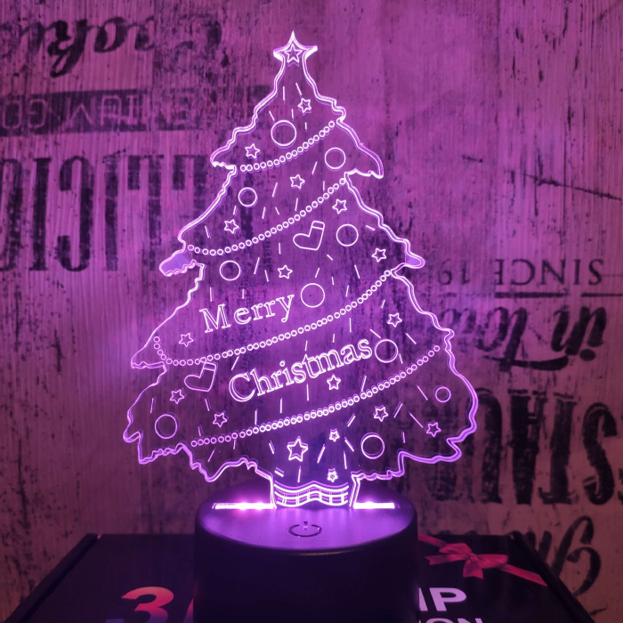 Karácsonyfa 3D led lámpa